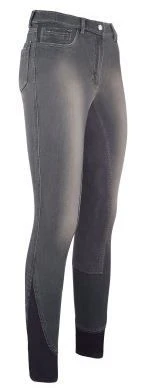 Easy Rider Meike Full Seat Riding Breech Grey Denim