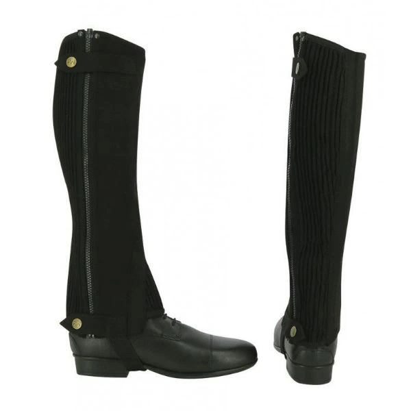 Riding World Junior Half Chaps Black 3 Riding World Junior Half Chaps Black