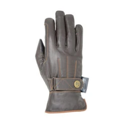 Hy5 Thinsulate Leather Winter Riding Glove Dark Brown / Tan Stitch