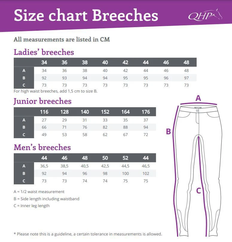 QHP Junior Lauren Breeches Anti-Slip Full Seat Black 6 QHP Junior Lauren Breeches Anti-Slip Full Seat Black - Image 4