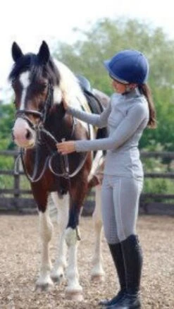 Cameo Core Riding Tights Marl Grey