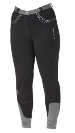 Firefoot Kids Farsley Fleece Lined Breeches Black/Grey