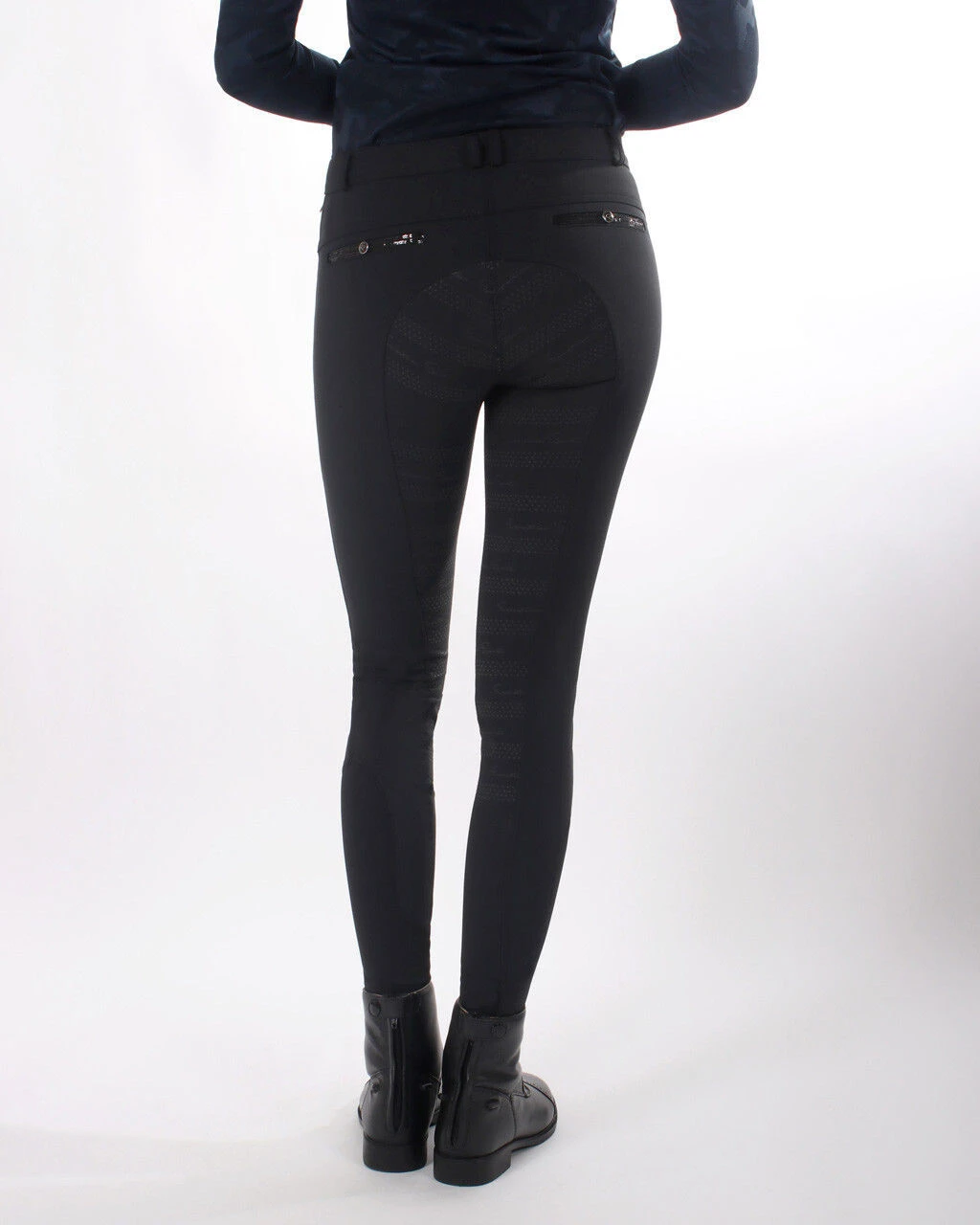 QHP Nowi Anti-Slip Full Seat Breeches Black 4 QHP Nowi Anti-Slip Full Seat Breeches Black - Image 2