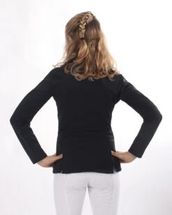 QHP Junior Competition Jacket Juliet Black -Equestrian Equipment Shop 0018850 qhp junior competition jacket juliet black