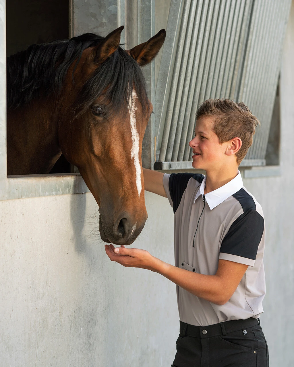 QHP Junior Competition Shirt Kyle Beige 4 QHP Junior Competition Shirt Kyle Beige - Image 2