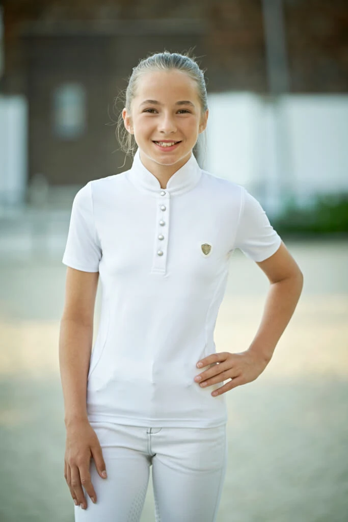 Covalliero Childrens Competition Shirt White 3 Covalliero Childrens Competition Shirt White - Image 2