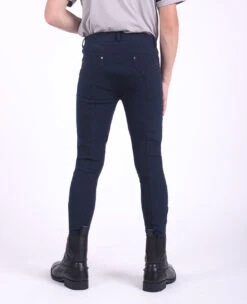 QHP Junior Fillip Breeches Leg Grip Navy -Equestrian Equipment Shop 0021293 qhp junior fillip breeches leg grip navy