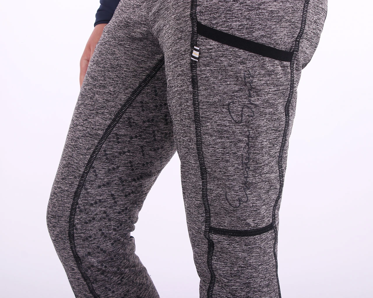 QHP Junior Riding Tights Senne Full Grip Anthracite 5 QHP Junior Riding Tights Senne Full Grip Anthracite - Image 3