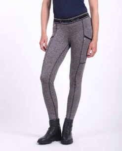 QHP Riding Tights Senne Full Grip Anthracite