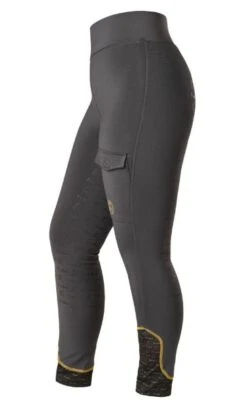 Firefoot Kids Ripon Sticky Bum Breeches Charcoal / Mustard