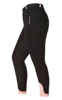 Firefoot Ladies Farsley Sticky Bum Breeches Black / Rose Gold