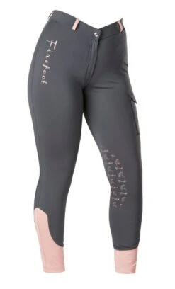 Firefoot Ladies Ripon Low Rise Breeches Grey / Rose Gold
