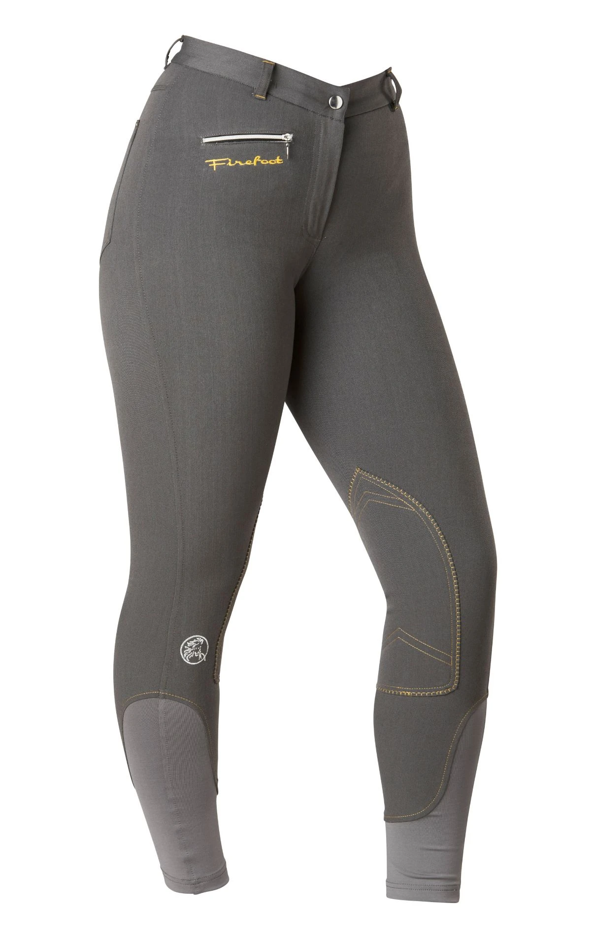 Firefoot Ladies Thornton Breeches Charcoal / Mustard