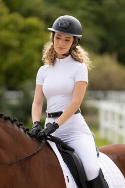 Le Mieux Olivia Short Sleeve Show Shirt White -Equestrian Equipment Shop 0022699 le mieux olivia short sleeve show shirt white