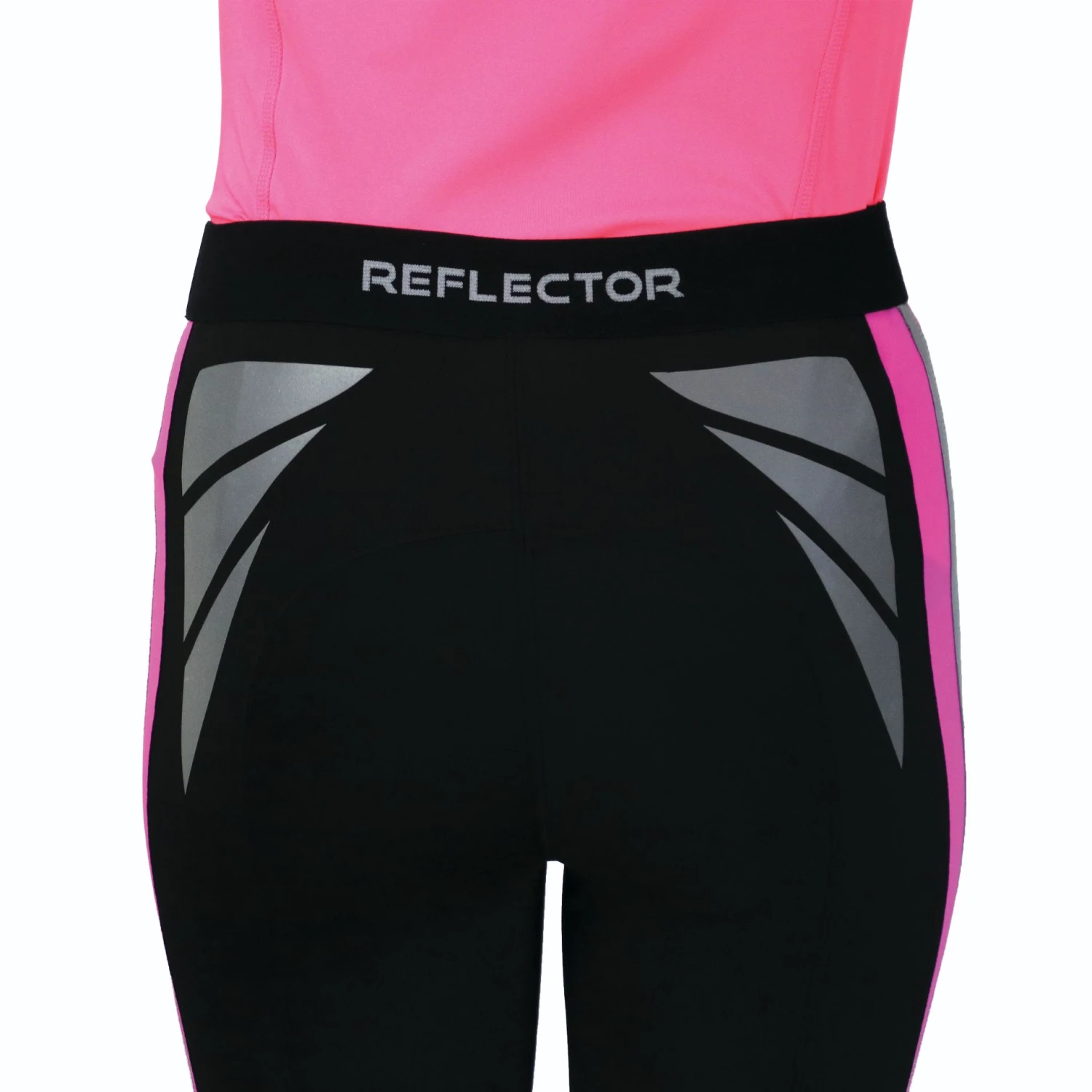 Hy Equestrian Adults Reflector Riding Tights Pink 5 Hy Equestrian Adults Reflector Riding Tights Pink - Image 3