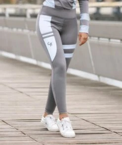 Chillout Rebrand Silicone Knee Legging Grey/Baby Blue