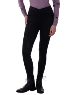 QHP Riding Tights Raquel Anti-Slip Full Seat Black