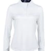 Dublin Ladies Ria Long Sleeve Competition Shirt White/Navy
