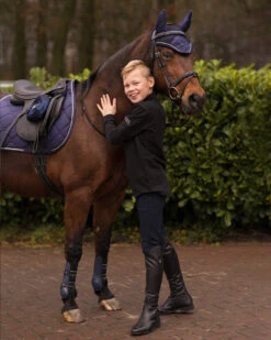 QHP Boys Novan Knee Grip Breeches Navy -Equestrian Equipment Shop 0024886 qhp boys novan knee grip breeches navy