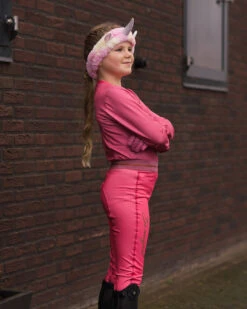 QHP Junior Riding Tights Yazz Full Grip Desert Rose -Equestrian Equipment Shop 0025061 qhp junior riding tights yazz full grip desert rose
