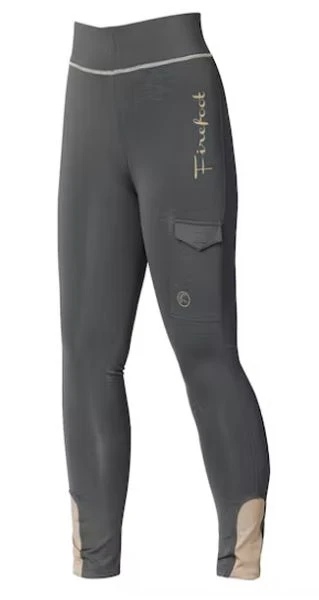 Firefoot Kids Bankfield Fleece Lined Breeches Grey/Mink 3 Firefoot Kids Bankfield Fleece Lined Breeches Grey/Mink