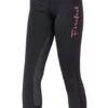 Firefoot Kids Bankfield Sticky Bum Breeches Black/Fuchsia -Equestrian Equipment Shop 0025542 firefoot kids bankfield sticky bum breeches blackfuchsia 600