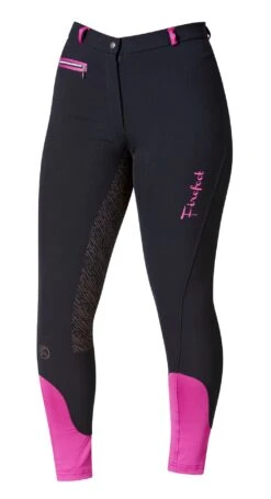 Firefoot Ladies Thornton Fleece Lined Breeches Black/Fuchsia