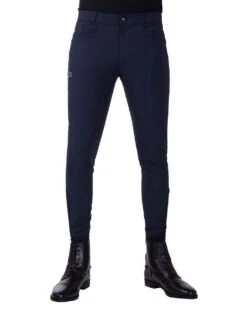 QHP Mens Novan Knee Grip Breeches Navy