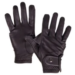 QHP Glove Leather Pro Black