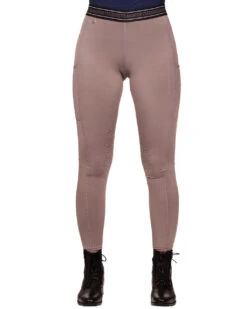 QHP Riding Tights Benthe Knee Grip Beige