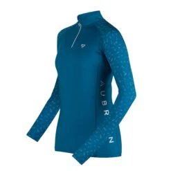 Shires Ladies Aubrion Hyde Park XC Shirt Teal Ditsy