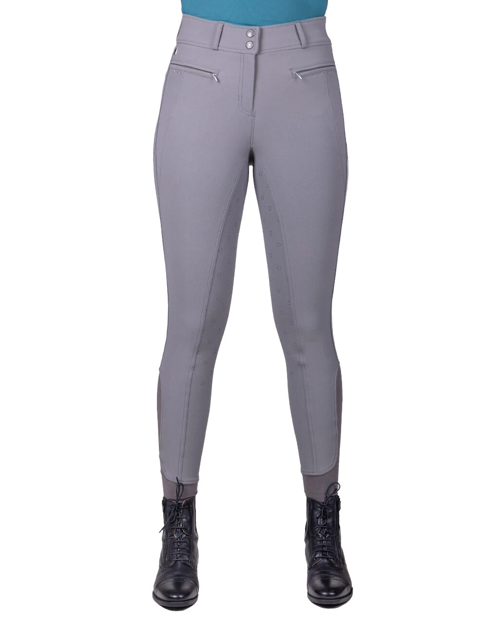 QHP Breeches Victoria Full Grip Grey