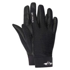 HV Polo Gloves HVPLuminar Black -Equestrian Equipment Shop 0028302 hv polo gloves hvpluminar black